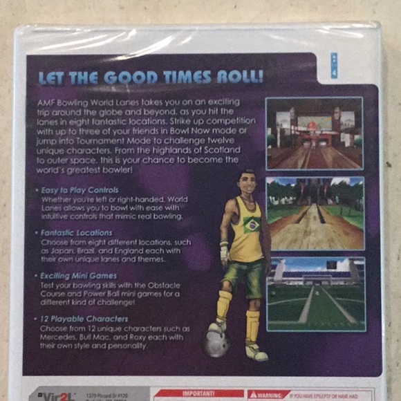 AMF Bowling World Lanes Nintendo Wii Game New Factory Sealed - Picture 6 of 10